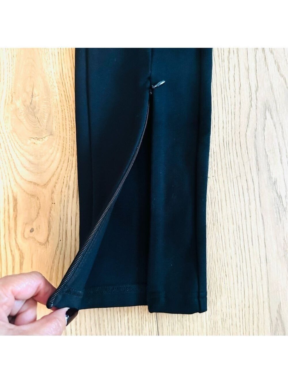 & OTHER STORIES Panelled Zip Cuff Black Leggings Elasticized waistband - Picture 8 of 14